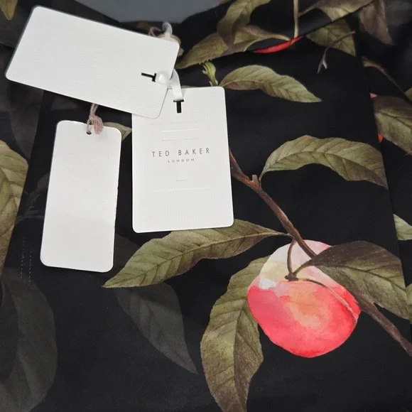 Ted Baker Alessio Peach Blossom Midi Skirt With Pockets - Picture 5 of 5